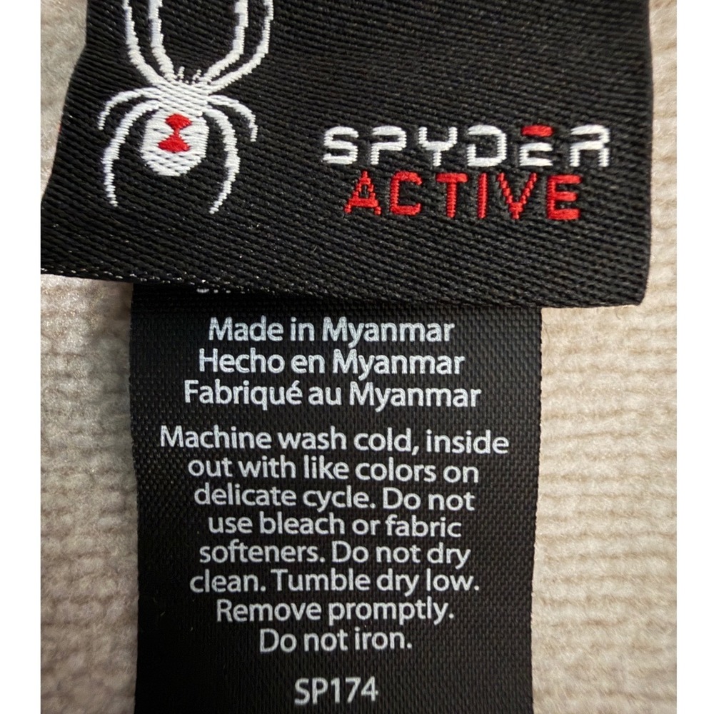 Spyder Active Womens Small SP174 Cowl Neck Fleece Pullover Gray Space Dye - Picture 5 of 12